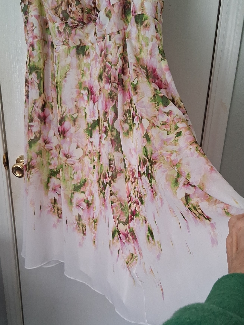 Signature Ella Multicolor Floral Watercolor Floaty Wedding Season Midi Dress 22W - Picture 2 of 11